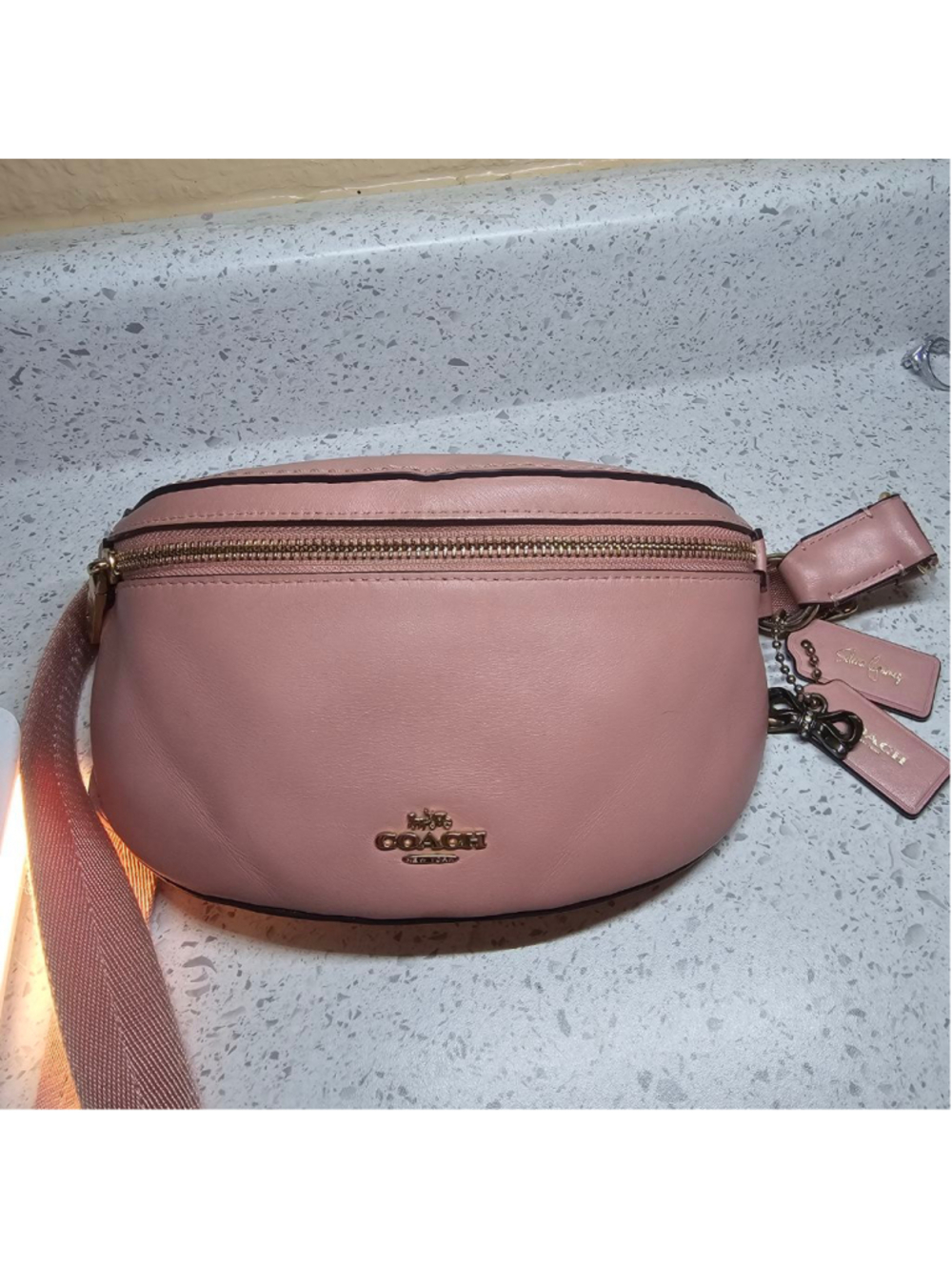 COACH x Selena Gomez Limited Edition Pink Leather Belt Bag (39315) - Picture 11 of 12